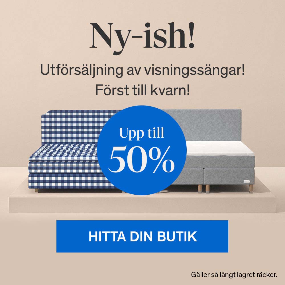 Visningssängar upp till 50%